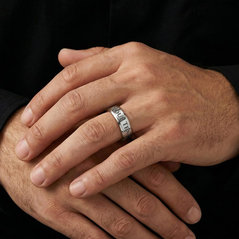 Mens Engraved Ring