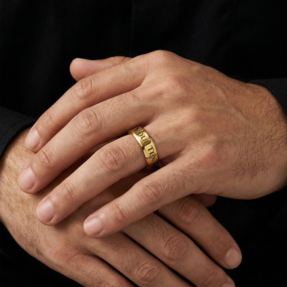 Mens Engraved Ring
