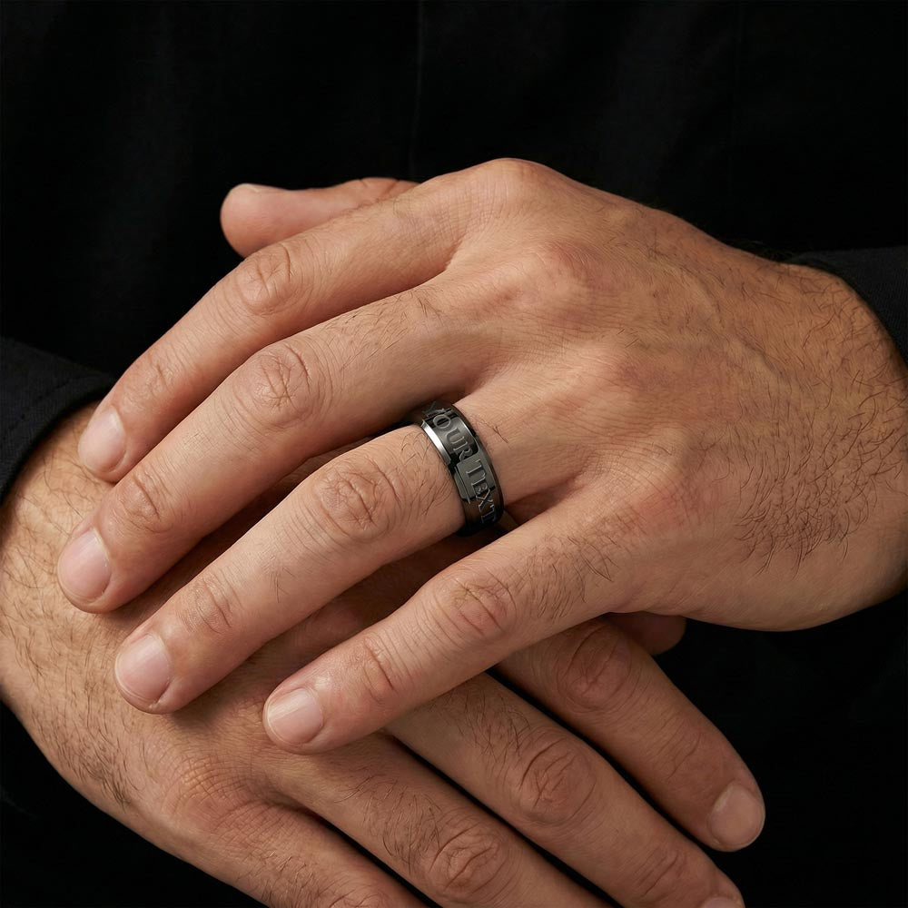Mens Engraved Ring