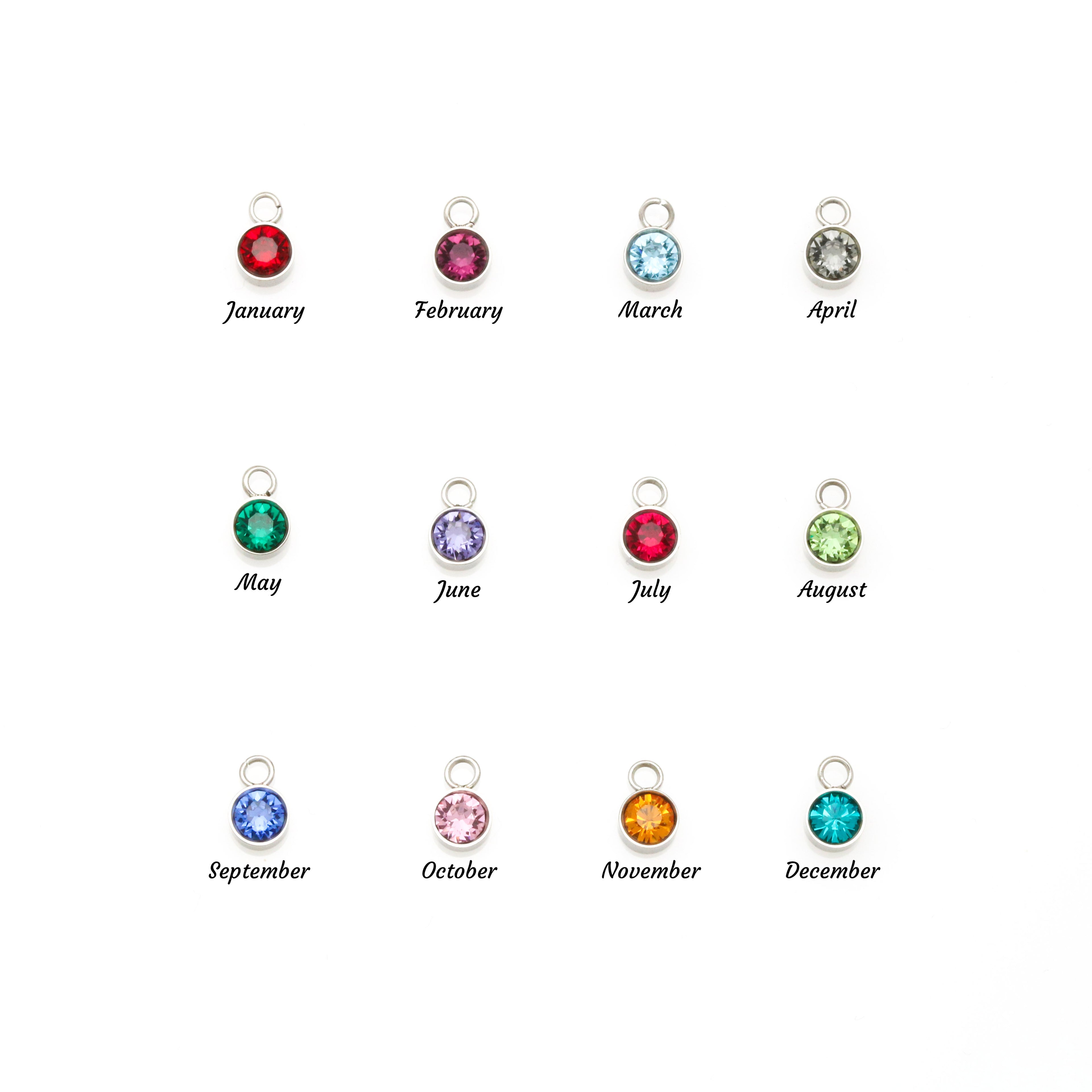 Personalized Name & Birthstone Necklace Custom Script Silver Chain Mother's Day Gift for Mom