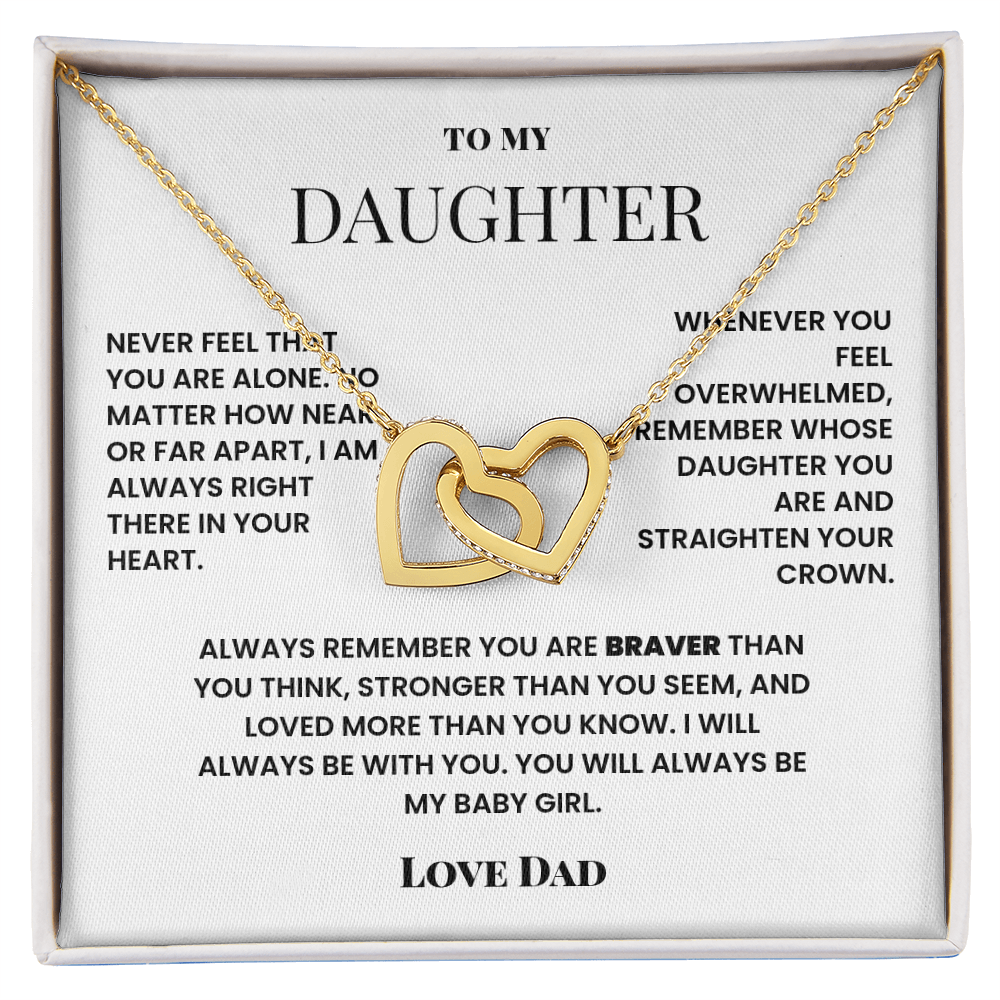 To My Daughter Interlocking Hearts