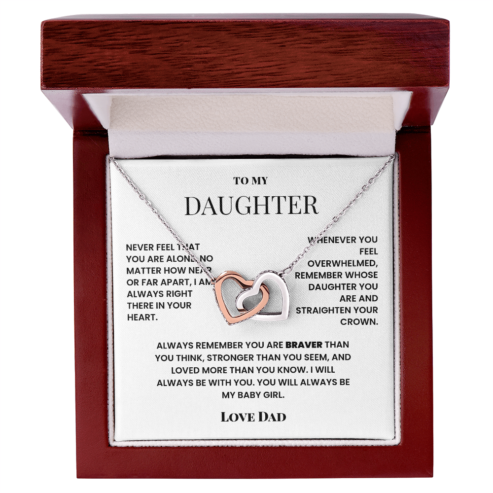 To My Daughter Interlocking Hearts