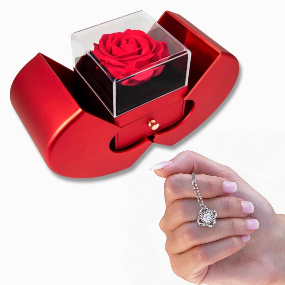To My Wife Love Knot Rose Box