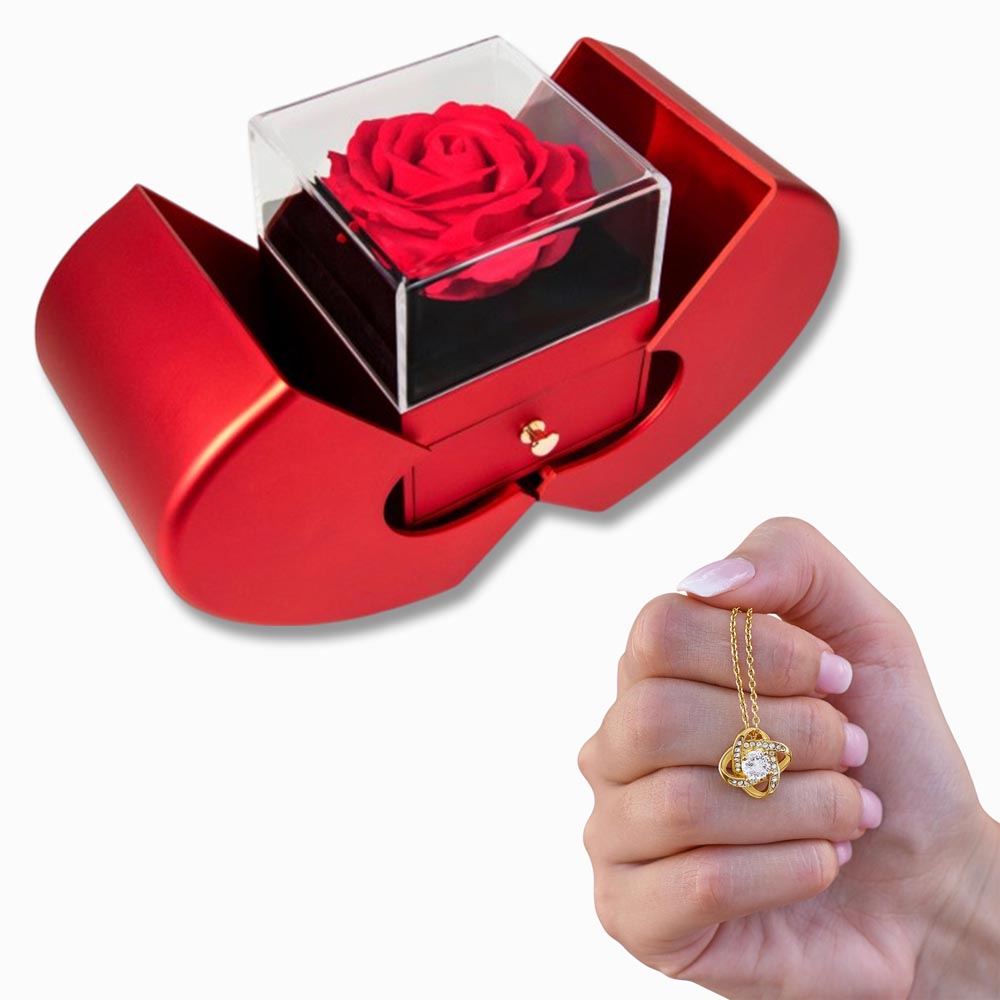 To My Wife Love Knot Rose Box